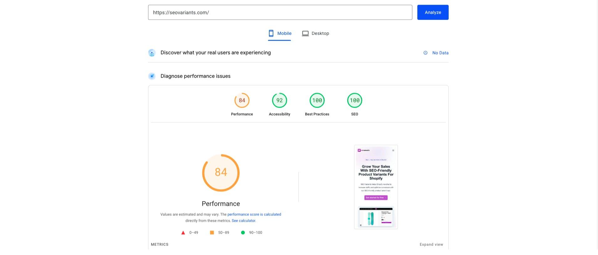 Pagespeed after + marketing scripts